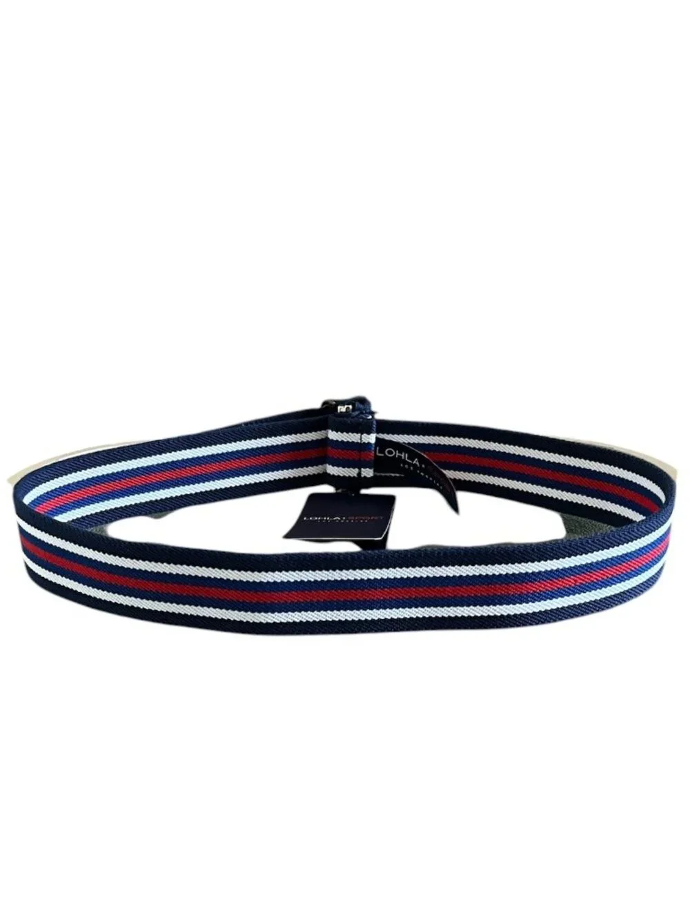 LOHLA SPORT NEW The Blueberry Striped Belt Size S/M